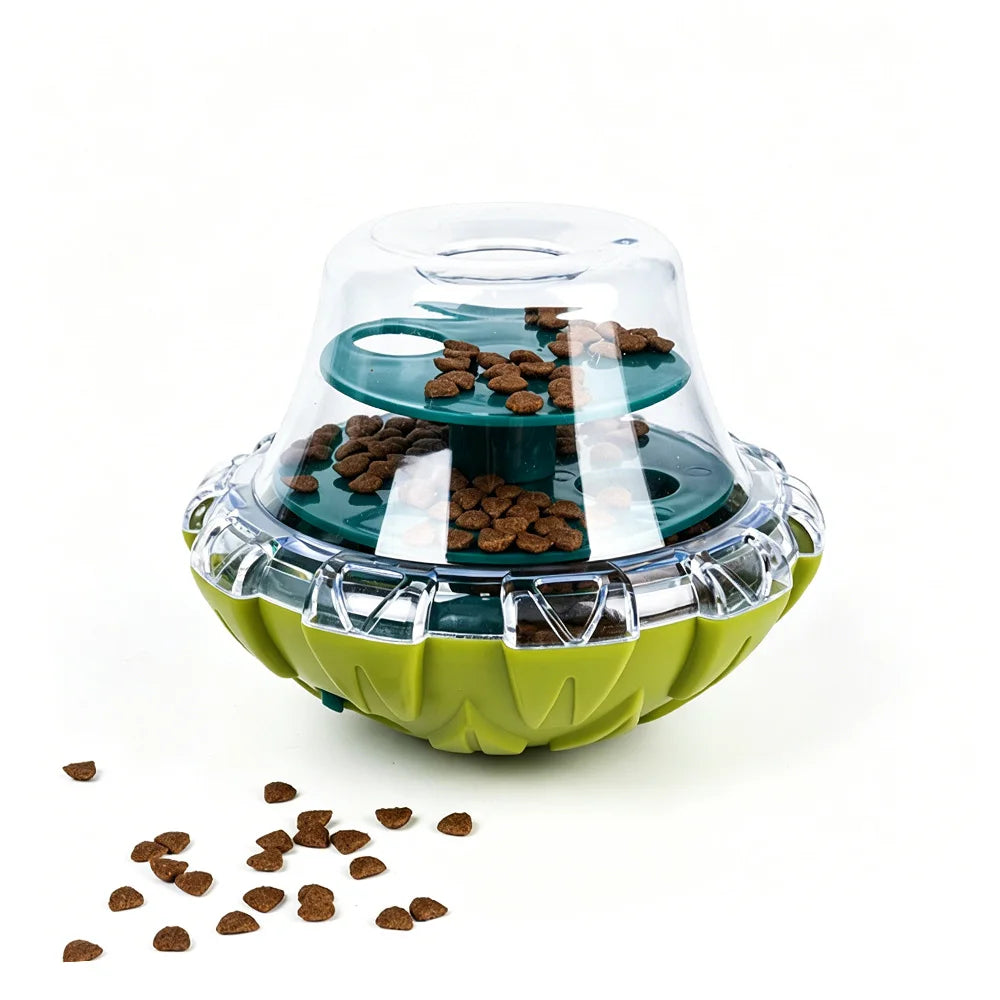 Interactive Pet Dog Fun Bowl Feeding Toys Food Dispenser Tumbler Feeder Dog Cat Shaking Leakage Food Ball Pet Toys Pet Supplies
