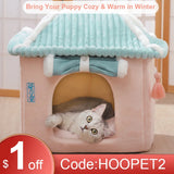 Cute Fully Enclosed House for Cats, Warm Winter Pet House, Super Soft Sleeping Bed for Puppy, Cat House Suppliers