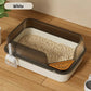 L Cat Litter Box Semi-enclosed Anti Splash Cat Tray Kitten Toilet Easy Cleaning Toilet Basin Persian Cat Supply Pet Accessories