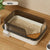 L Cat Litter Box Semi-enclosed Anti Splash Cat Tray Kitten Toilet Easy Cleaning Toilet Basin Persian Cat Supply Pet Accessories