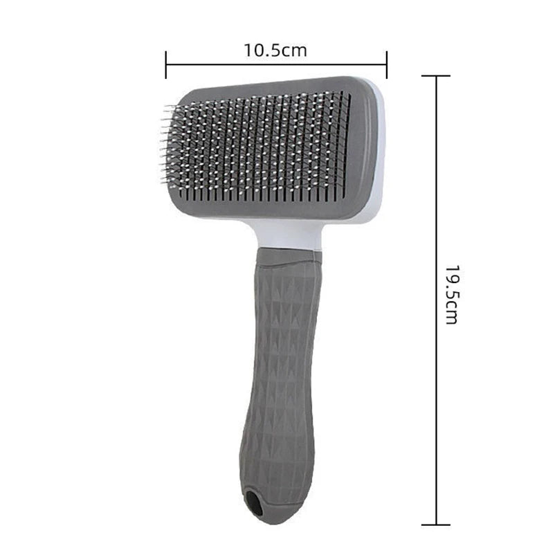 Long Hair Dog Cat Shedding Brush Multifunctional Bath Cleaning Grooming Comb Self-cleaning Pet Essential Supplies