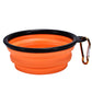 Portable TPE Foldable Pet Bowl, All Breeds Dog Cat Feeding Dish, Outdoor Travel Camping Daily Pet Accessories with Buckle