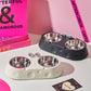 Dog Double Bowl Stainless Steel Puppy Food Water Feeder Durable Pet Drinking Dish Cat Tableware Non Slip Kitten Feeding Supplies