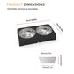 Elevated Dog Feeder Bowls Adjustable Raised Stand with Double Stainless Steel Food Water Bowls Small Medium Large Dogs