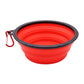 Foldable Silicone TPR Pet Bowl Portable Travel Water Food Bowl Durable Collapsible Feeder for Cat Dog Outdoor Camping