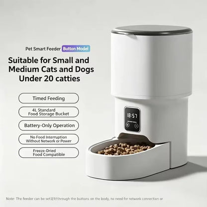 4L Large Capacity Smart Pet Feeder WiFi APP Remote Timed Quantitative Food Dispenser Automatic Feeding Bowl For Cats Dogs