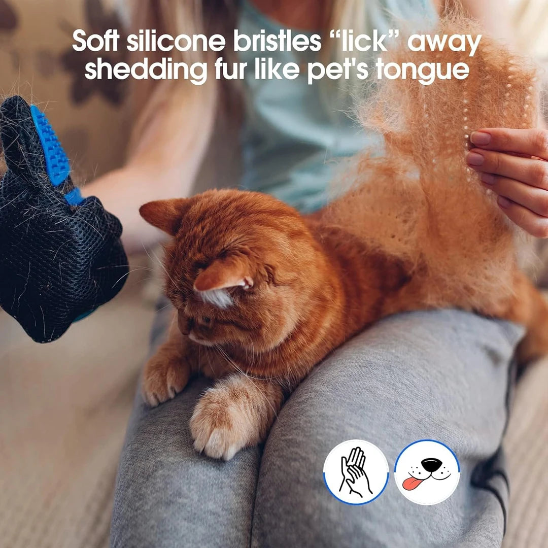 Pet Cat Grooming Remover Gloves Cats Hair Brush & Comb Gloves to Bathe Dogs Cleaning Hair Removal for Dog Animal Use Accessoies