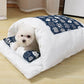 Cat Bed Cave Sleeping Bag Self Warming Pad Pet Sack Hideaway Soft Warm Cushion with Pillow for Cats and Small Dog Y5GB