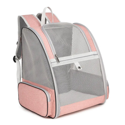 Pet Carrier Backpack for Small Cats and Dogs Puppies Safety Features and Cushion Back Suet Commuting Carriers Bag Safety Zippers