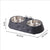 Dog Double Bowl Stainless Steel Puppy Food Water Feeder Durable Pet Drinking Dish Cat Tableware Non Slip Kitten Feeding Supplies