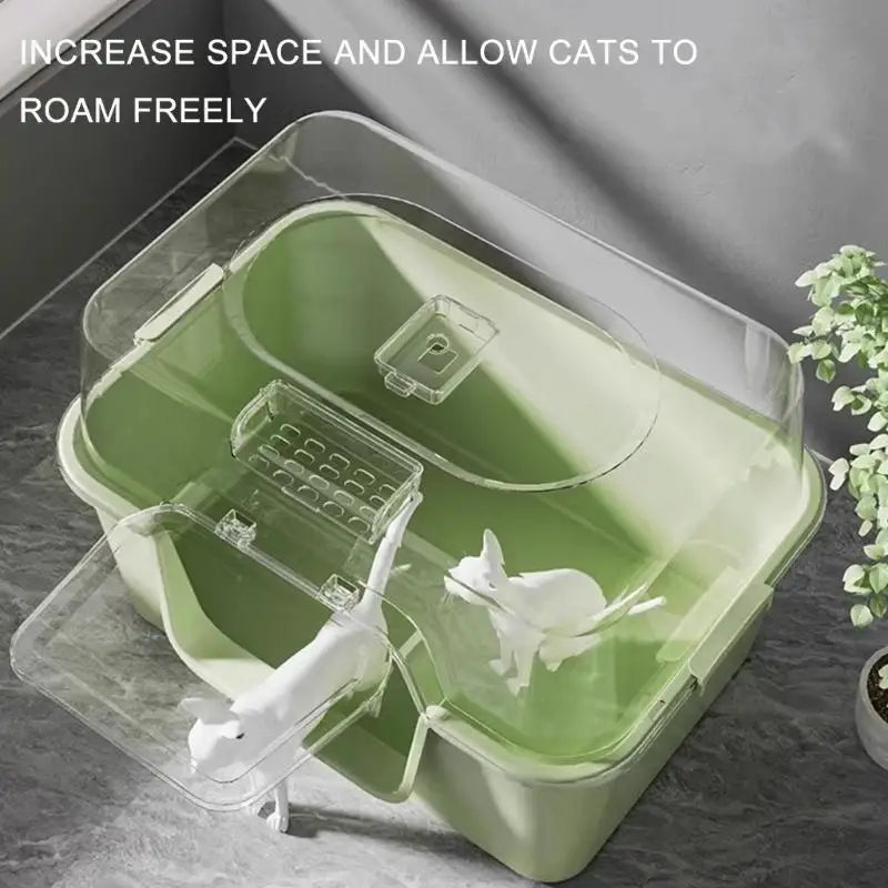 Easy to Clean Enclosed Litter Box for Cats Smooth Surfaces Enclosed Easy Cleaning Litter Box Multicolored D2RD
