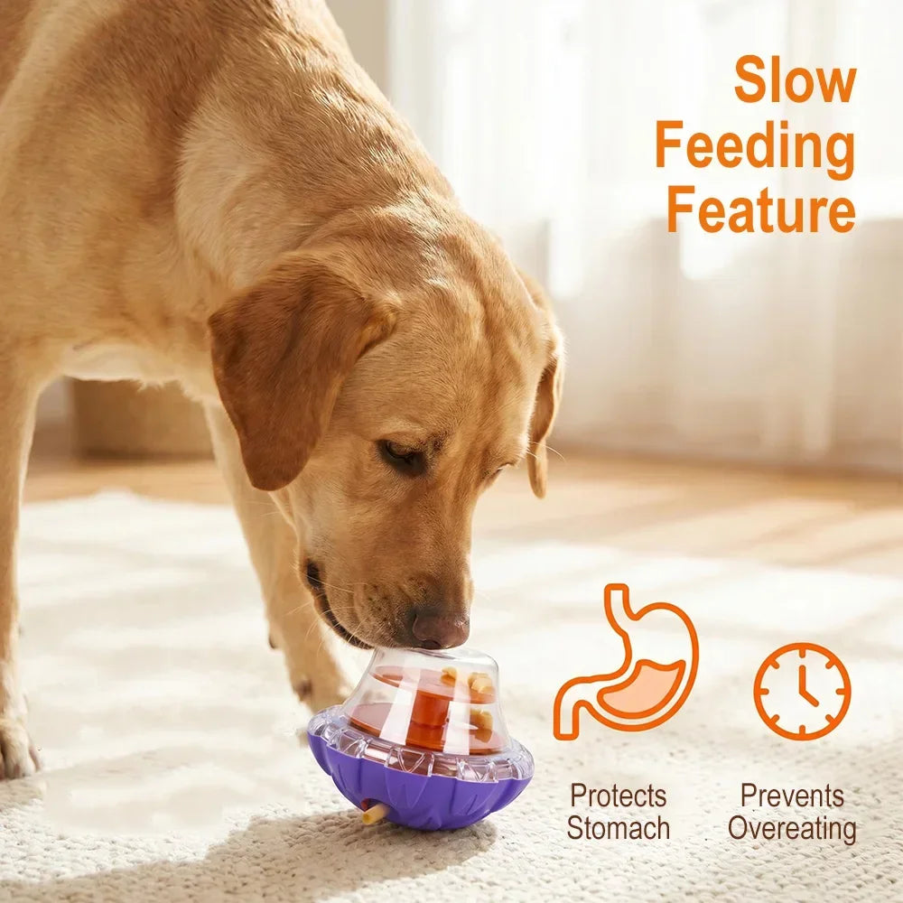Interactive Pet Dog Fun Bowl Feeding Toys Food Dispenser Tumbler Feeder Dog Cat Shaking Leakage Food Ball Pet Toys Pet Supplies