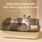 L Cat Litter Box Semi-enclosed Anti Splash Cat Tray Kitten Toilet Easy Cleaning Toilet Basin Persian Cat Supply Pet Accessories