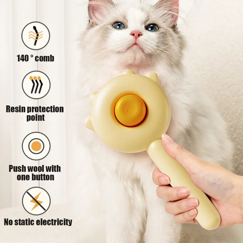 Cat Dogs Hair Removal Pet Comb Brush Self Cleaning Supplies Scratcher Hair Remover Massages Scraper Grooming Tool Accessories