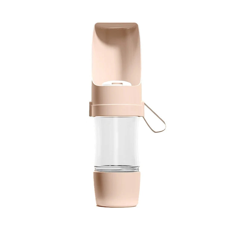 New Portable 2-in-1 Foldable Pet Water Bottle with Food Container Pet Travel Bowl Outdoor Drinking and Feeding Device for Puppies, Cats, and Dogs