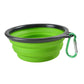 Portable TPE Foldable Pet Bowl, All Breeds Dog Cat Feeding Dish, Outdoor Travel Camping Daily Pet Accessories with Buckle