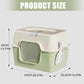 Easy to Clean Enclosed Litter Box for Cats Smooth Surfaces Enclosed Easy Cleaning Litter Box Multicolored D2RD