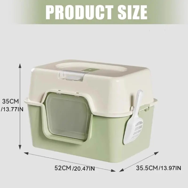 Easy to Clean Enclosed Litter Box for Cats Smooth Surfaces Enclosed Easy Cleaning Litter Box Multicolored D2RD