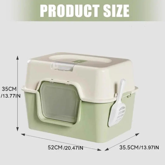Easy to Clean Enclosed Litter Box for Cats Smooth Surfaces Enclosed Easy Cleaning Litter Box Multicolored D2RD