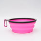 Portable TPE Foldable Pet Bowl, All Breeds Dog Cat Feeding Dish, Outdoor Travel Camping Daily Pet Accessories with Buckle