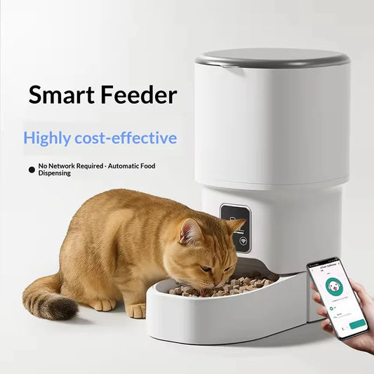 4L Large Capacity Smart Pet Feeder WiFi APP Remote Timed Quantitative Food Dispenser Automatic Feeding Bowl For Cats Dogs