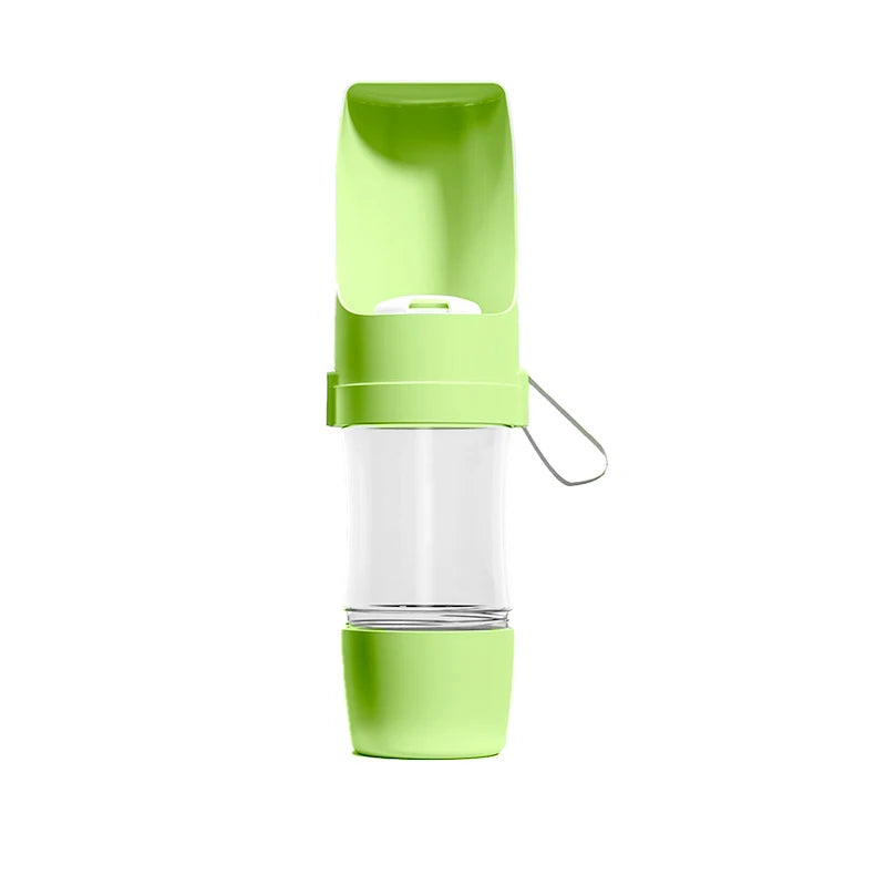 New Portable 2-in-1 Foldable Pet Water Bottle with Food Container Pet Travel Bowl Outdoor Drinking and Feeding Device for Puppies, Cats, and Dogs