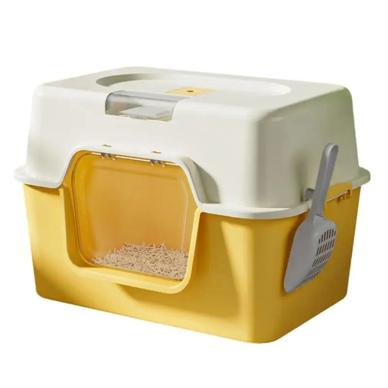 Easy to Clean Enclosed Litter Box for Cats Smooth Surfaces Enclosed Easy Cleaning Litter Box Multicolored D2RD
