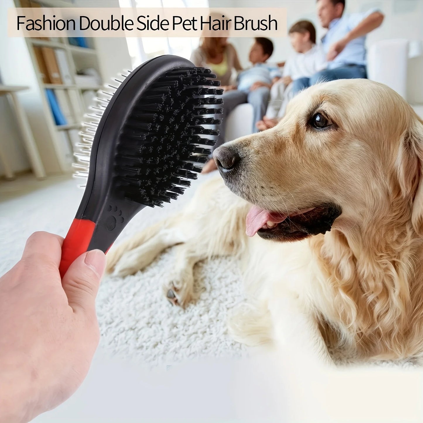 Dog Brush Pet Grooming Comb Double Sided Pin Cleans For Pets Shedding And Dirt Grooming Tool Cat Grooming Supplies