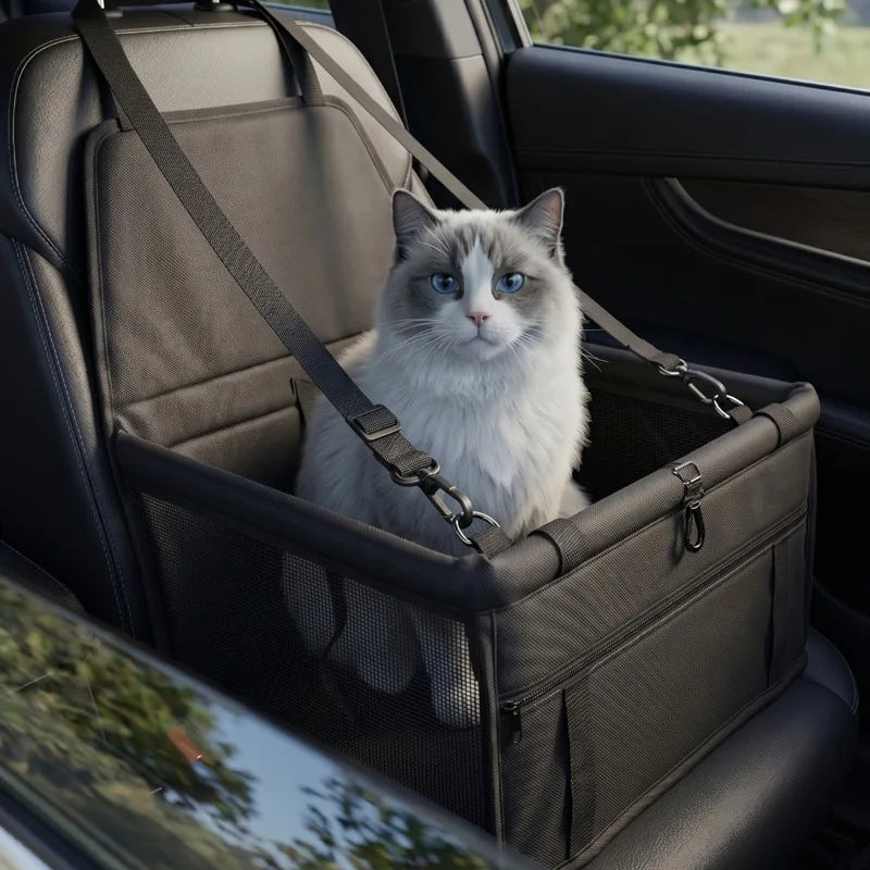 Dog Car Seat Cover Foldable Hammock Car-mounted Seat Cushion Cat Basket Stable Breathable Mesh Travel Pet Safety Car Seat Mat