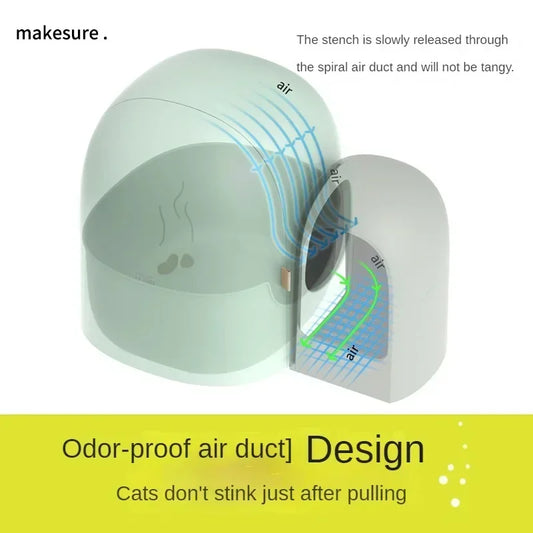 Cat litter box fully enclosed oversized small big cat toilet corridor type deodorant and anti-splash sand table cat products