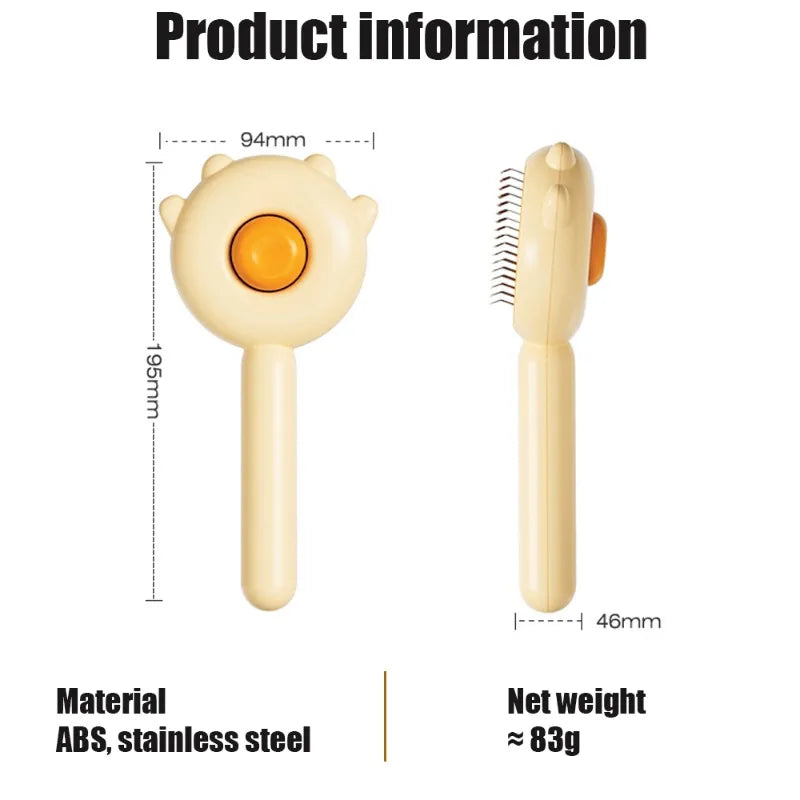 Cat Dogs Hair Removal Pet Comb Brush Self Cleaning Supplies Scratcher Hair Remover Massages Scraper Grooming Tool Accessories