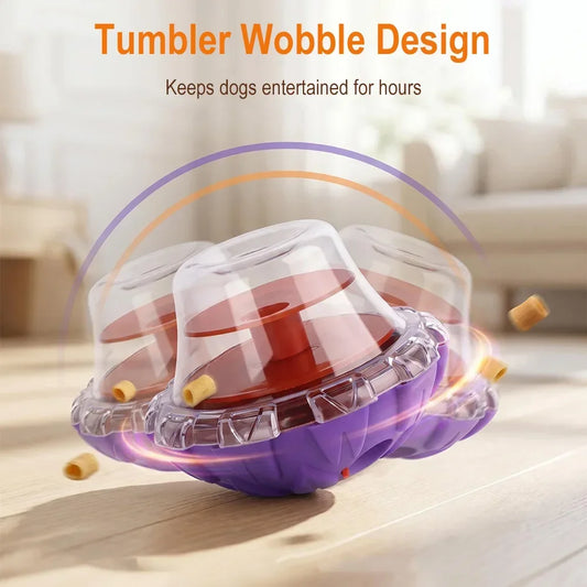 Interactive Pet Dog Fun Bowl Feeding Toys Food Dispenser Tumbler Feeder Dog Cat Shaking Leakage Food Ball Pet Toys Pet Supplies