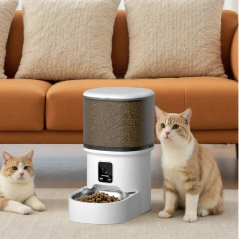 4L Automatic Pet Feeder WiFi Enabled Intelligent Cat And Dog Food Dispenser Smart Pet Feeder with Button Control