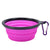 Portable TPE Foldable Pet Bowl, All Breeds Dog Cat Feeding Dish, Outdoor Travel Camping Daily Pet Accessories with Buckle