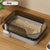 L Cat Litter Box Semi-enclosed Anti Splash Cat Tray Kitten Toilet Easy Cleaning Toilet Basin Persian Cat Supply Pet Accessories