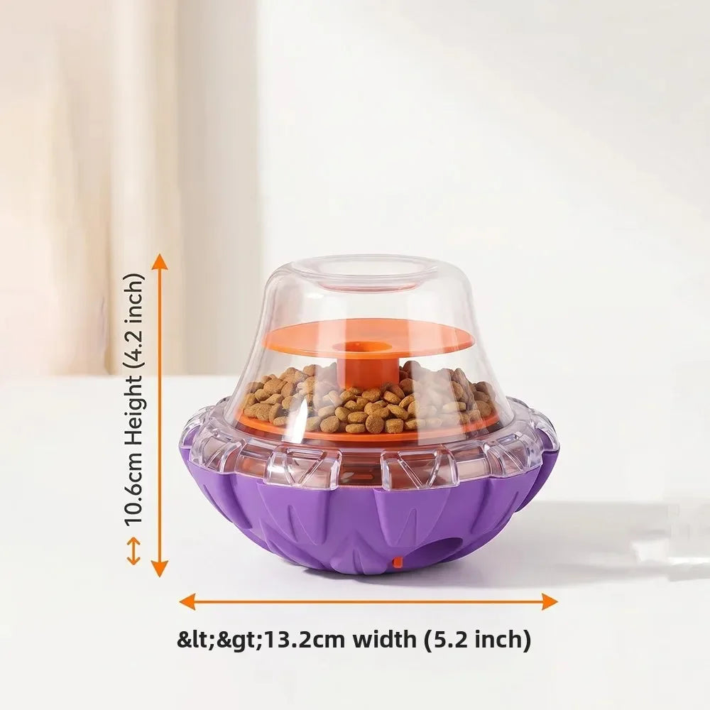 Interactive Pet Dog Fun Bowl Feeding Toys Food Dispenser Tumbler Feeder Dog Cat Shaking Leakage Food Ball Pet Toys Pet Supplies