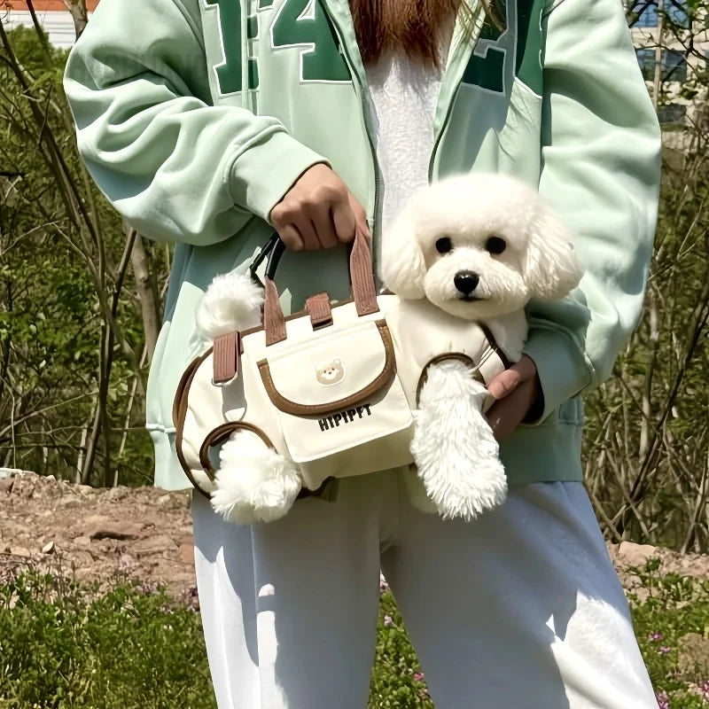 Portable Pet Carrier Bag for Cats Small Dogs Breathable Lightweight Crossbody Handheld Outdoor Travel Carrier Adjustable Strap