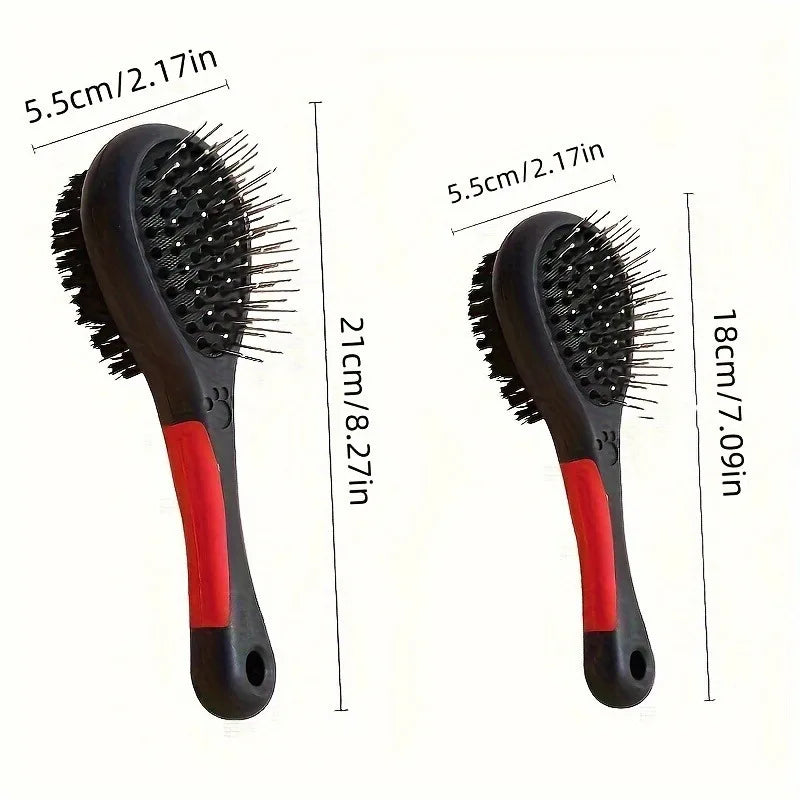 Dog Brush Pet Grooming Comb Double Sided Pin Cleans For Pets Shedding And Dirt Grooming Tool Cat Grooming Supplies