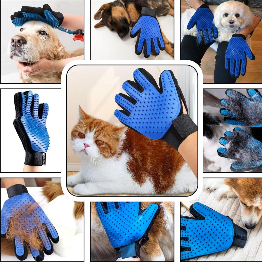 Pet Cat Grooming Remover Gloves Cats Hair Brush & Comb Gloves to Bathe Dogs Cleaning Hair Removal for Dog Animal Use Accessoies